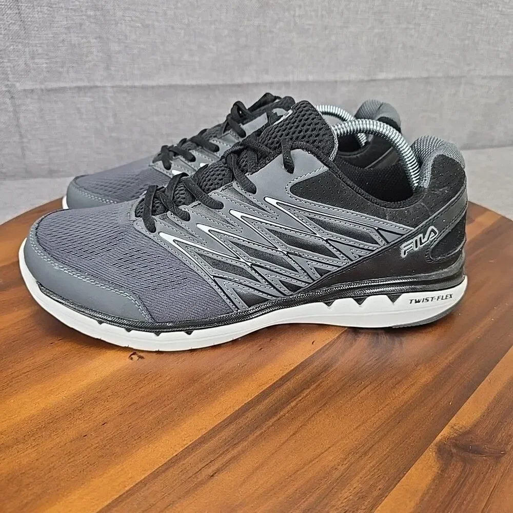 Fila Mens Indus Coolmax Gray 1SR20883-409‎ Black Running Shoes Sneakers Size 11